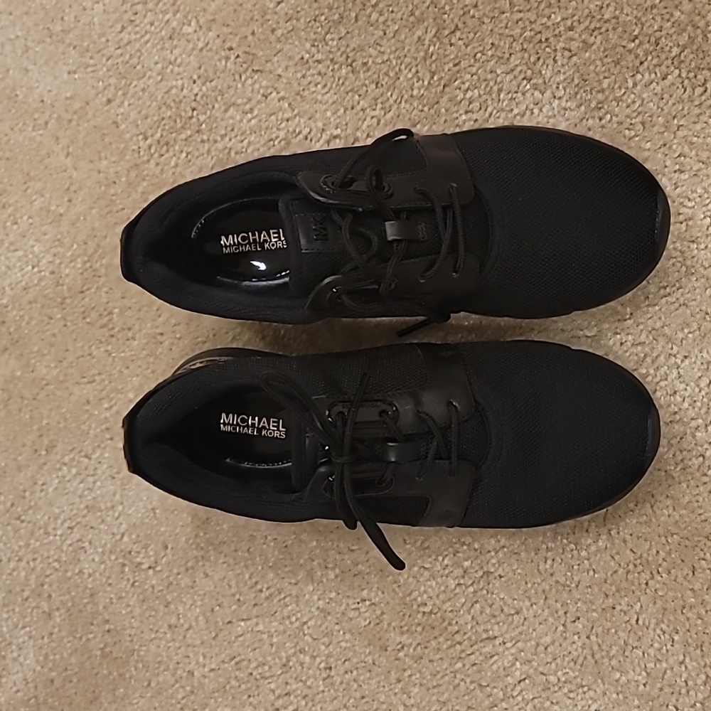 Michael Kors 7.5 women's black sneakers